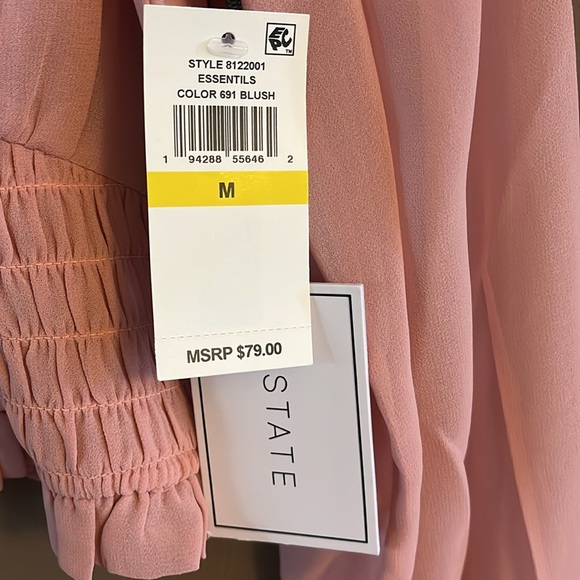 Hostess Pick 🥳☄️1. State Pink Puff Sleeve Smocked Crop Blouse SOLD! - Picture 9 of 10